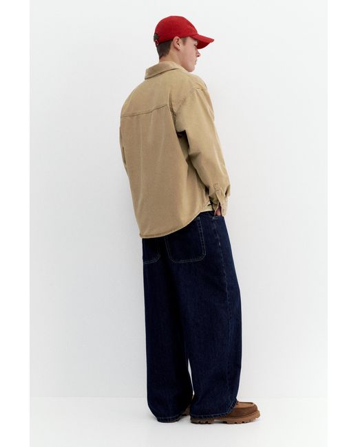 Pull&Bear Natural Overshirt With Pockets for men