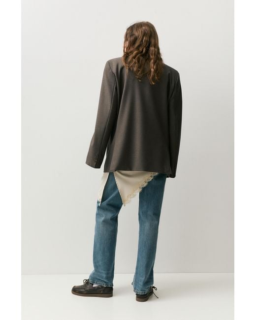 Pull&Bear Oversized Blazer in het Black