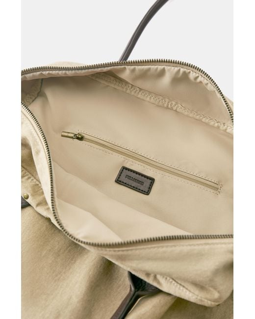 Pull&Bear Natural Studded Tote Bag