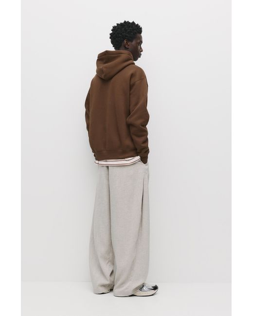 Pull&Bear Brown Basic Hoodie for men