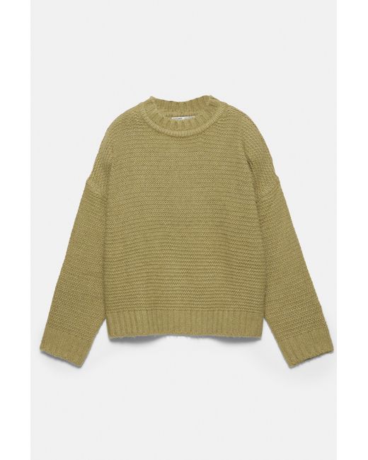 Pull&Bear Green Chunky Knit Sweater