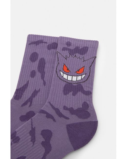 Pull&Bear Purple Pokémon Gengar Socks for men