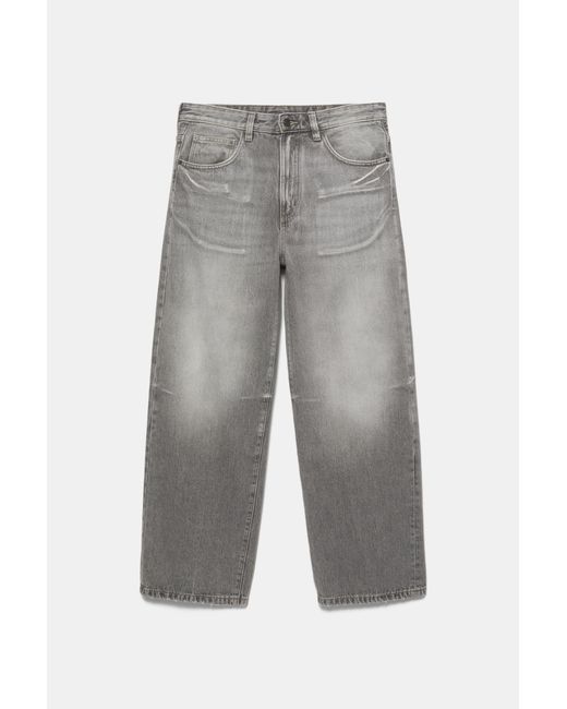 Pull&Bear Gray Wide-Leg Jeans for men