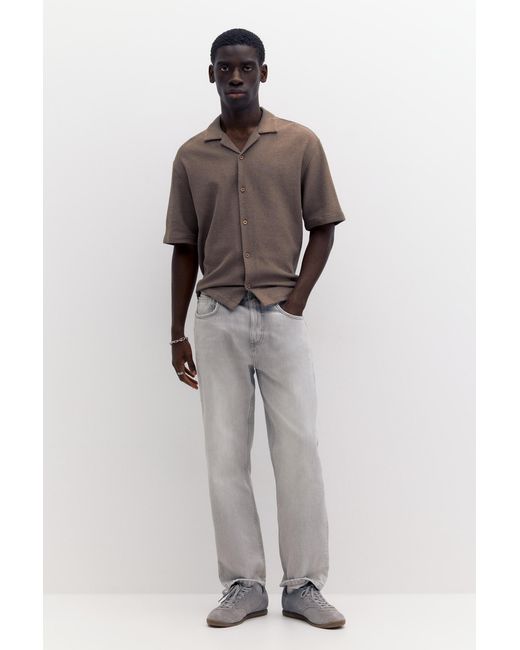 Camicia A Maniche Corte di Pull&Bear in Brown da Uomo