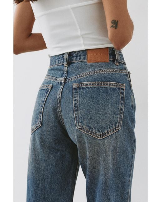 Pull&Bear Blue High-Waist Mom Jeans