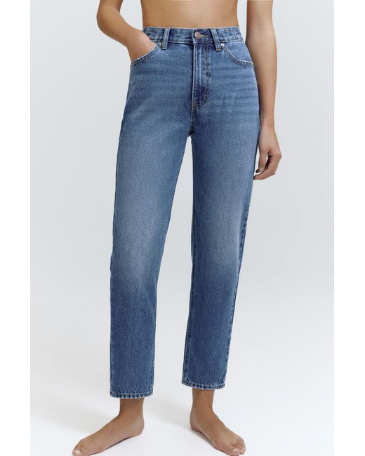 Pull&Bear Blue High-Waist Mom Jeans