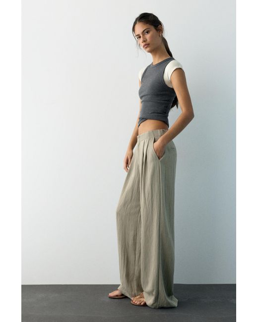 Pull&Bear Multicolor Darted Smart Trousers