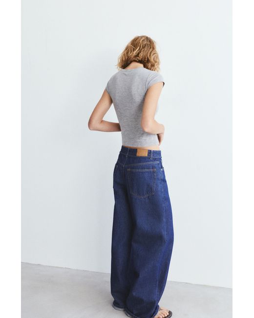 Pull&Bear Blue Fitted Short Sleeve T-Shirt