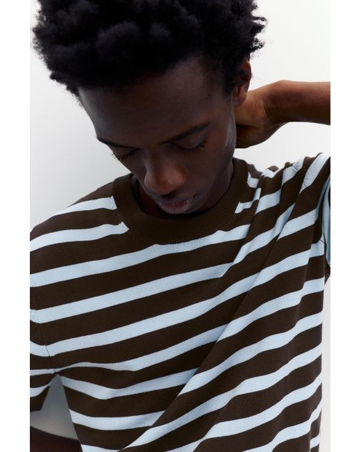 Pull&Bear Black Short Sleeve Jumper for men