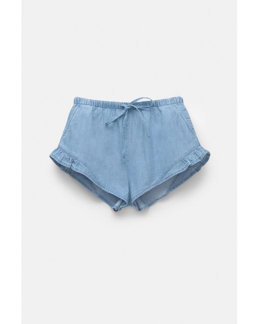Pull&Bear Multicolor Ruffled Denim Shorts