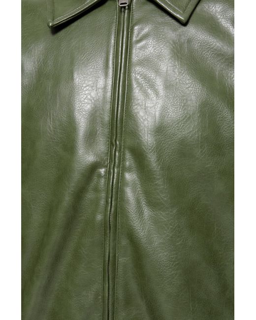 Pull&Bear Jack Met Leereffect in het Green voor heren