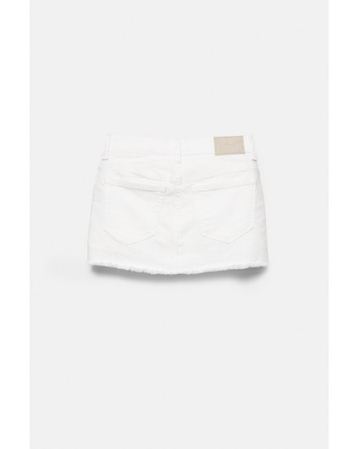 Pull&Bear White Denim Skort