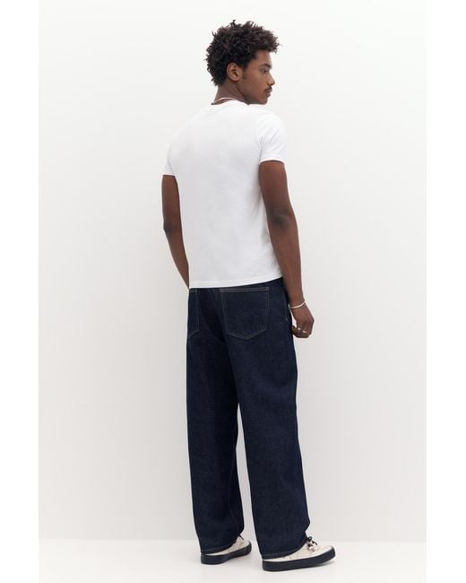 Pull&Bear White Muscle Fit T-Shirt for men