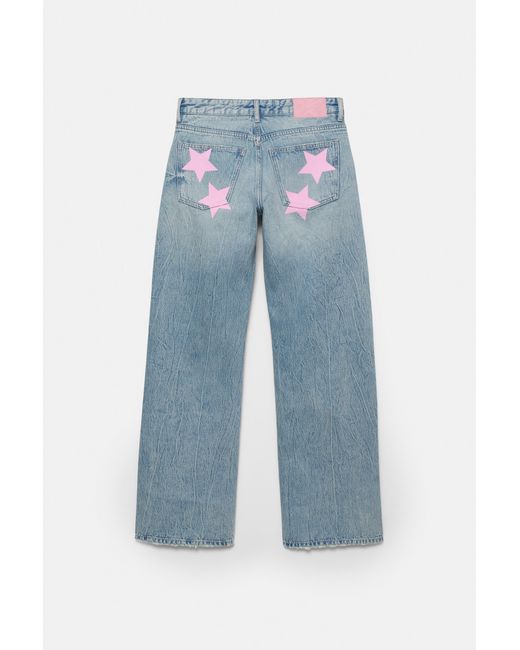 Jeans Droits Étoiles Pull&Bear en coloris Blue