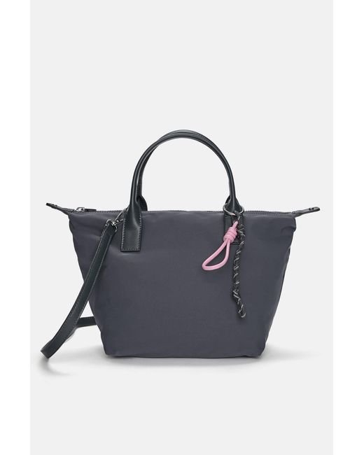 Pull&Bear Blue Embellished Nylon Mini Shopper Tote