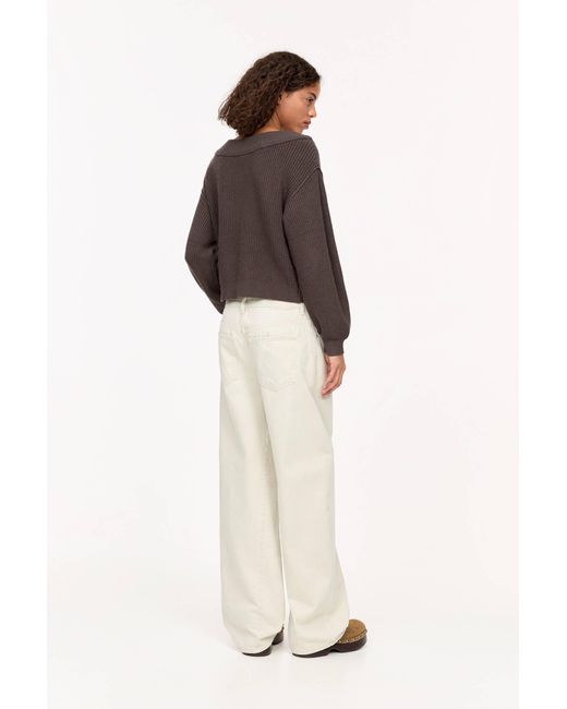 Pull&Bear Brown Pullover Perlstoff Verschiedene Tragemöglichkeiten