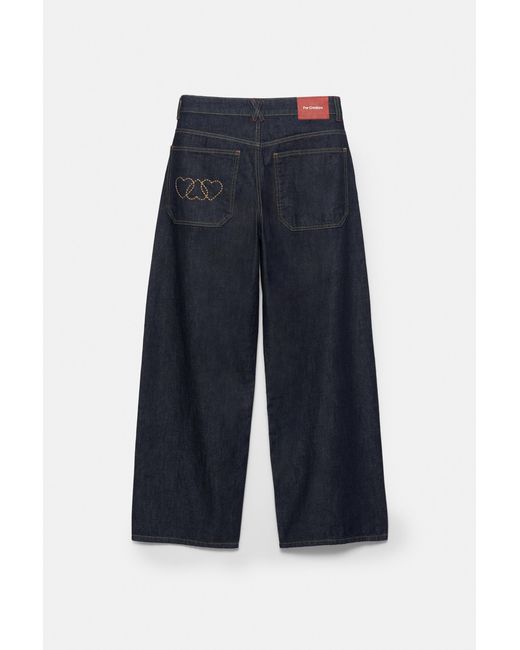 Jeans Barrel Cœurs Pull&Bear en coloris Blue