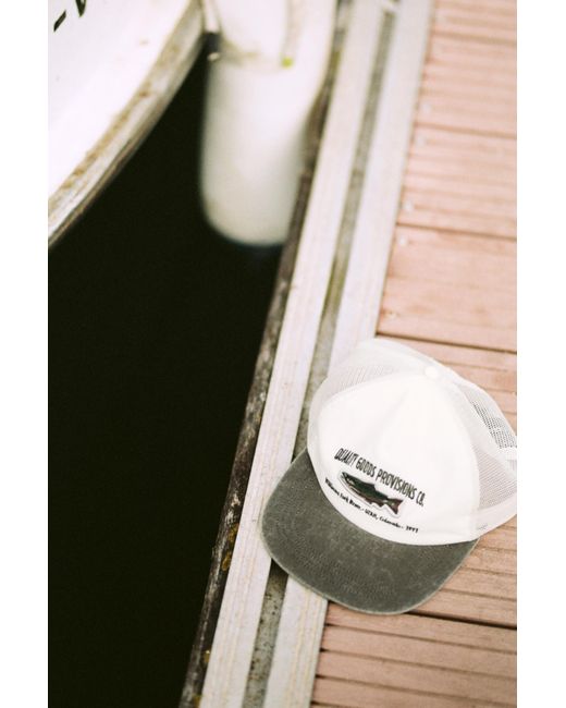 Pull&Bear Green Embroidered Fish Trucker Cap for men