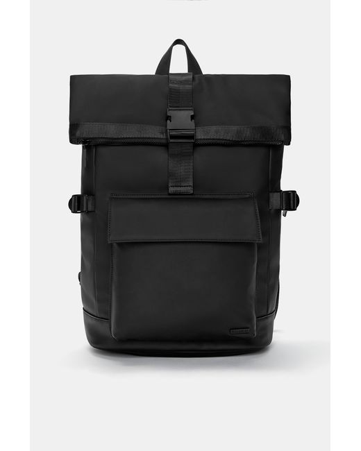 Pull&Bear Blue Rubberised Backpack for men