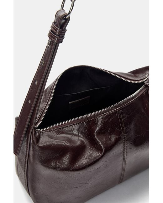 Pull&Bear Multicolor Schultertasche Mit Craquelé-Effekt