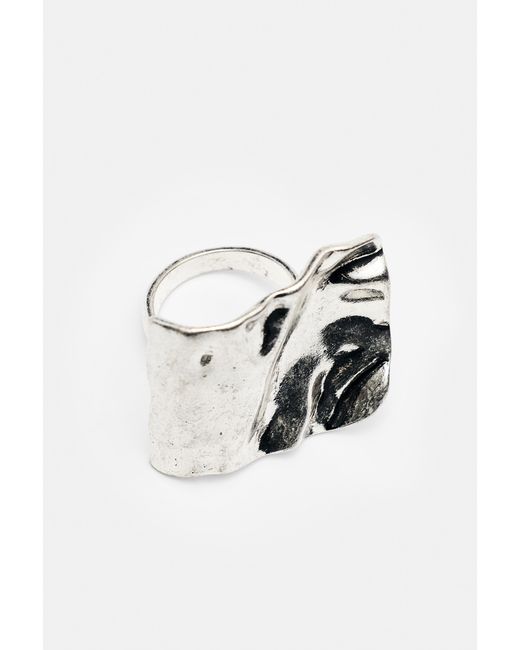 Pull&Bear Blue Quadratischer Skulpturring