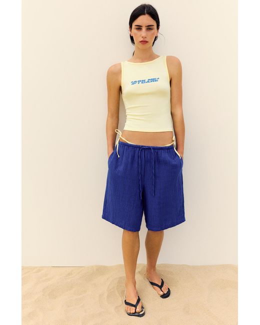 Pull&Bear Natural Tank Top With Text