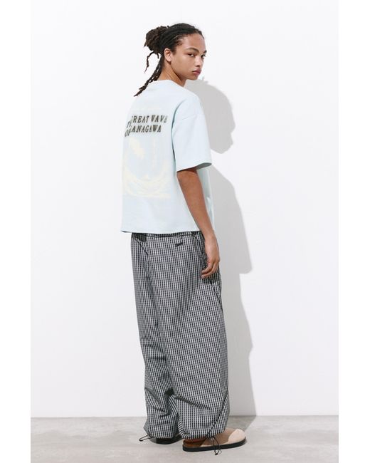 Pull&Bear White Short Sleeve Hokusai T-Shirt for men