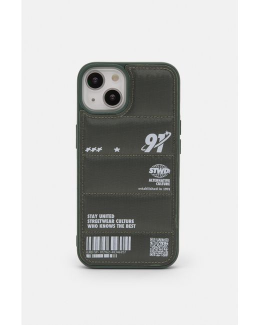 Pull&Bear Black Quilted Stwd Iphone Case for men