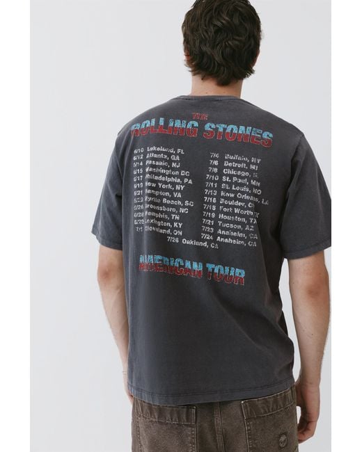 Pull&Bear Gray Rolling Stones T-Shirt for men