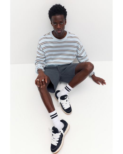 Pull&Bear Black Stwd Skate Trainers With Contrast Stitching for men