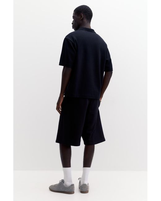 Pull&Bear Interlock Polo Met Korte Mouw in het Blue voor heren