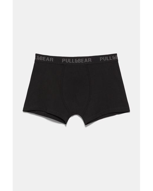 Pull&Bear 3-Pack Boxershorts in het Black voor heren