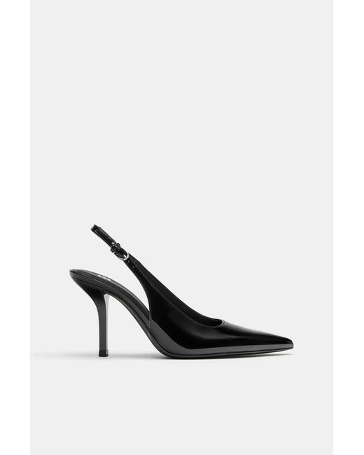 Pull&Bear Black Patent High-Heel Shoes