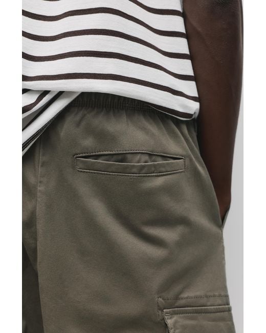 Pull&Bear Green Cargo Jogger Trousers for men