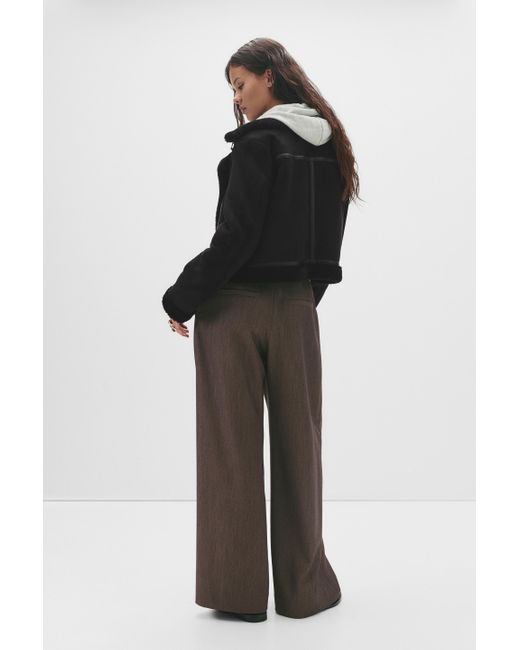Pull&Bear Black Kurze Doubleface-Jacke