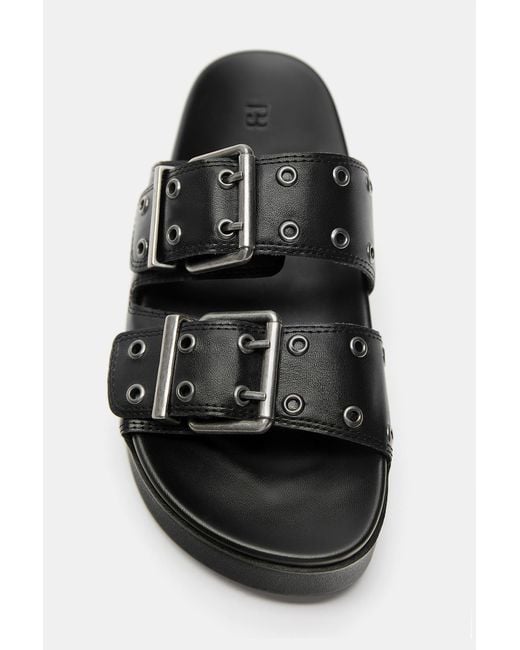 Pull&Bear Blue Chunky Buckle Sandals