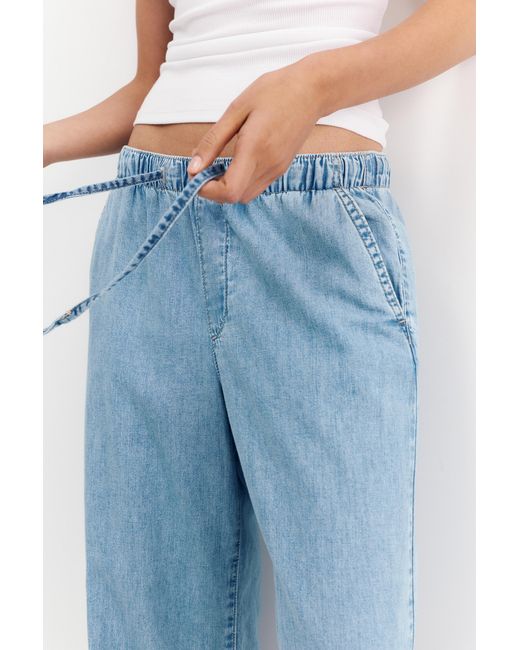 Pull&Bear Jogger Jeans Met Lage Taille in het Blue