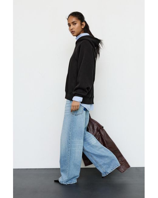 Pull&Bear Black Oversized Hoodie