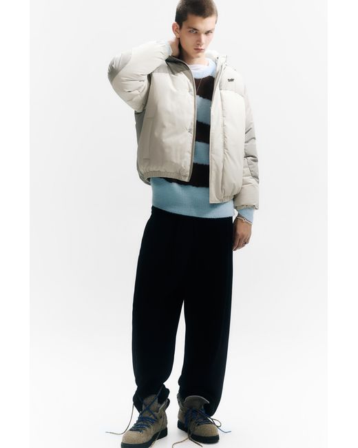 Pull&Bear Multicolor Panelled Puffer Jacket for men