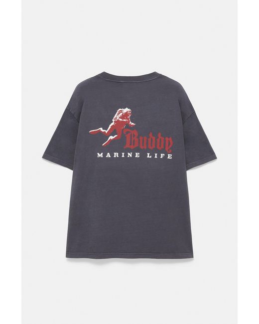 T-Shirt Graphique Plongée Pull&Bear pour homme en coloris Blue