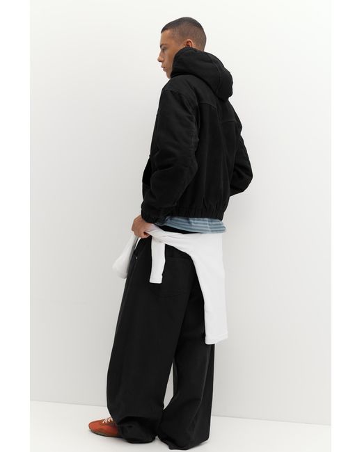 Bomber Con Cappuccio di Pull&Bear in Black da Uomo