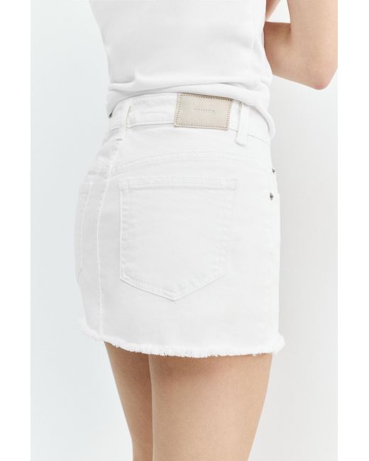 Pull&Bear White Denim Skort