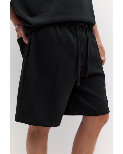 Pull&Bear Interlock Jogging Bermuda in het Black voor heren