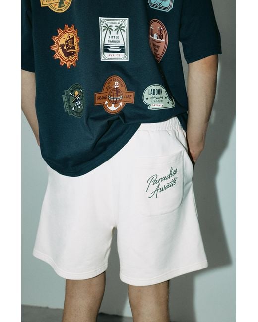 Pull&Bear Blue One Piece Jogger Shorts for men