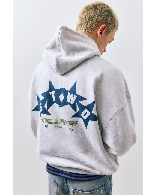 Pull&Bear Black Stwd Boxy Hoodie for men
