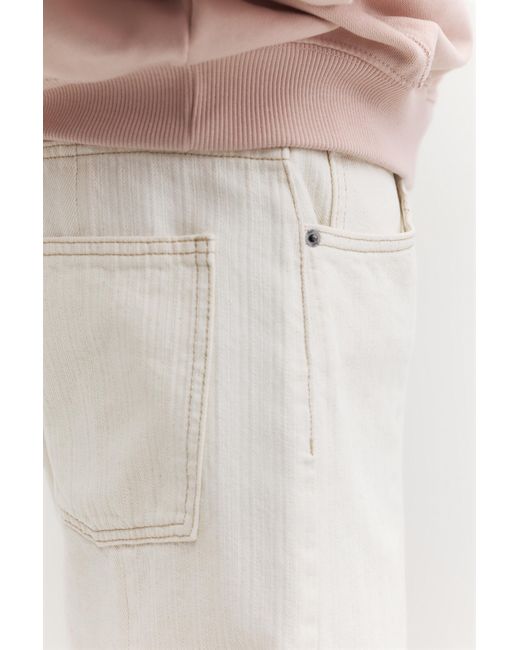 Pull&Bear Natural Relaxed Baggy Denim Bermuda Shorts for men