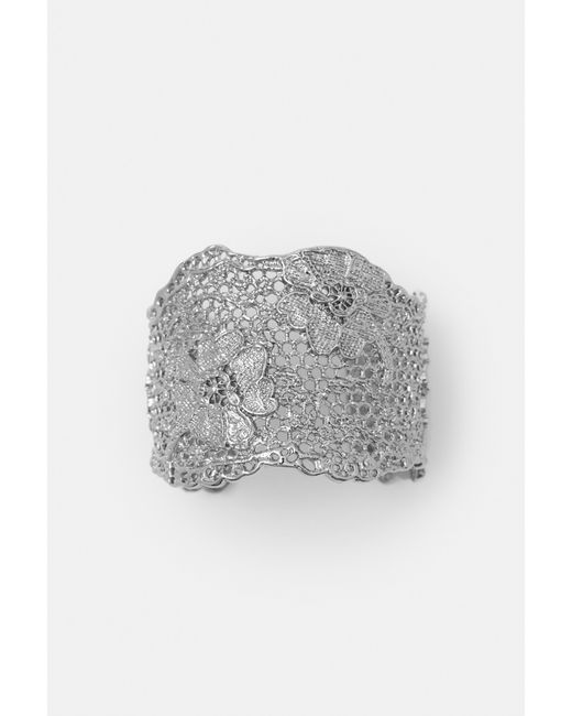 Pull&Bear Metallic Lace Effect Bangle