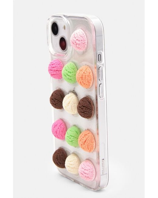 Pull&Bear White Iphone-Hülle Mit Eiskugeln