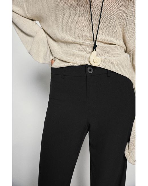 Pull&Bear Black Full Length Smart Trousers