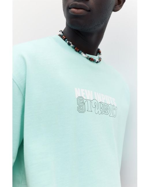 Pull&Bear Green Stwd Studio T-Shirt for men